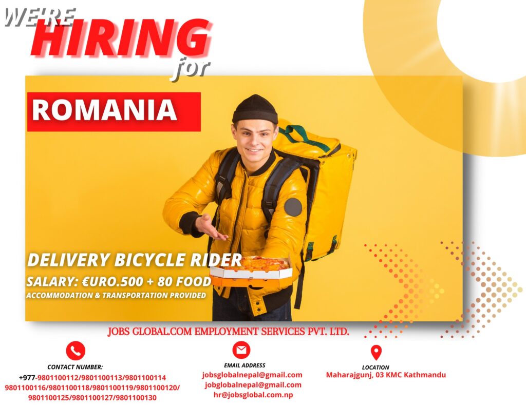Romania Requirements-:Delivery Bicycle Rider