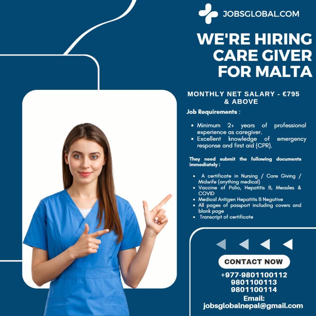 Malta Requirements-:Care Giver