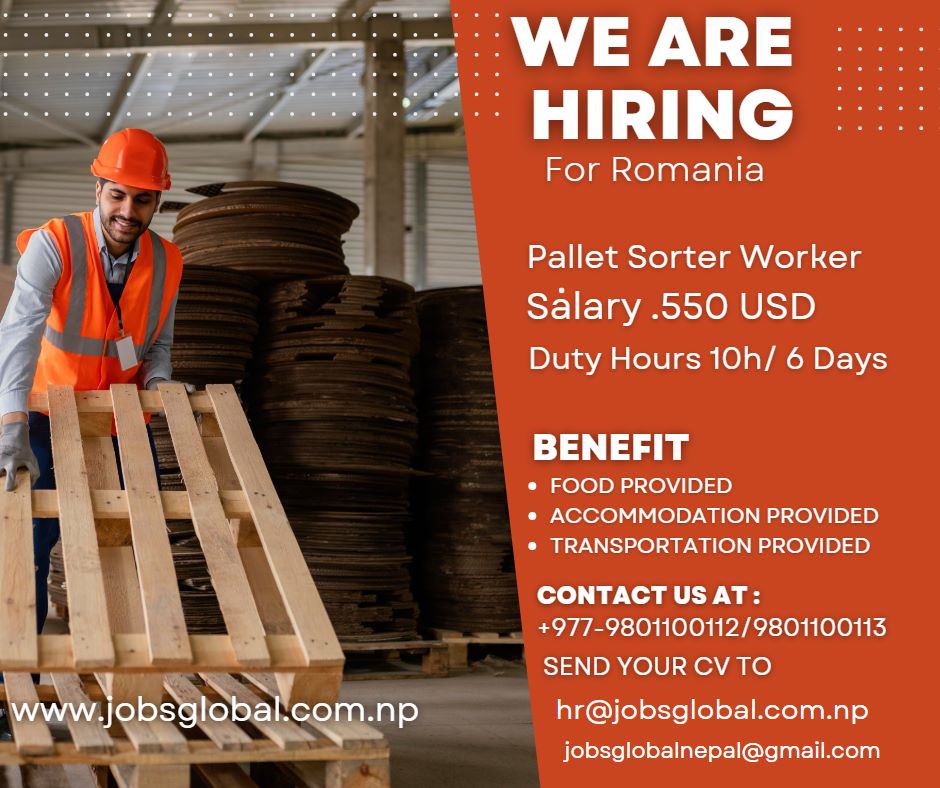 Pallet Sorter Worker Job Demand Romania, New Job Vacancy in Romania Demand for Pallet Sorter Worker