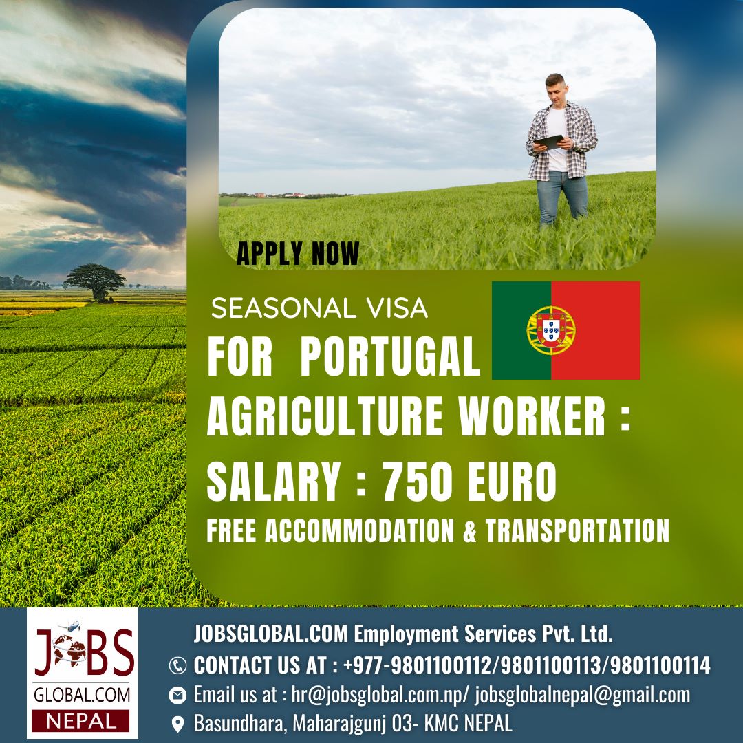 Seasonal Job Demand From Portugal, Seasonal Job Vacancy for Portugal in Agriculture Worker