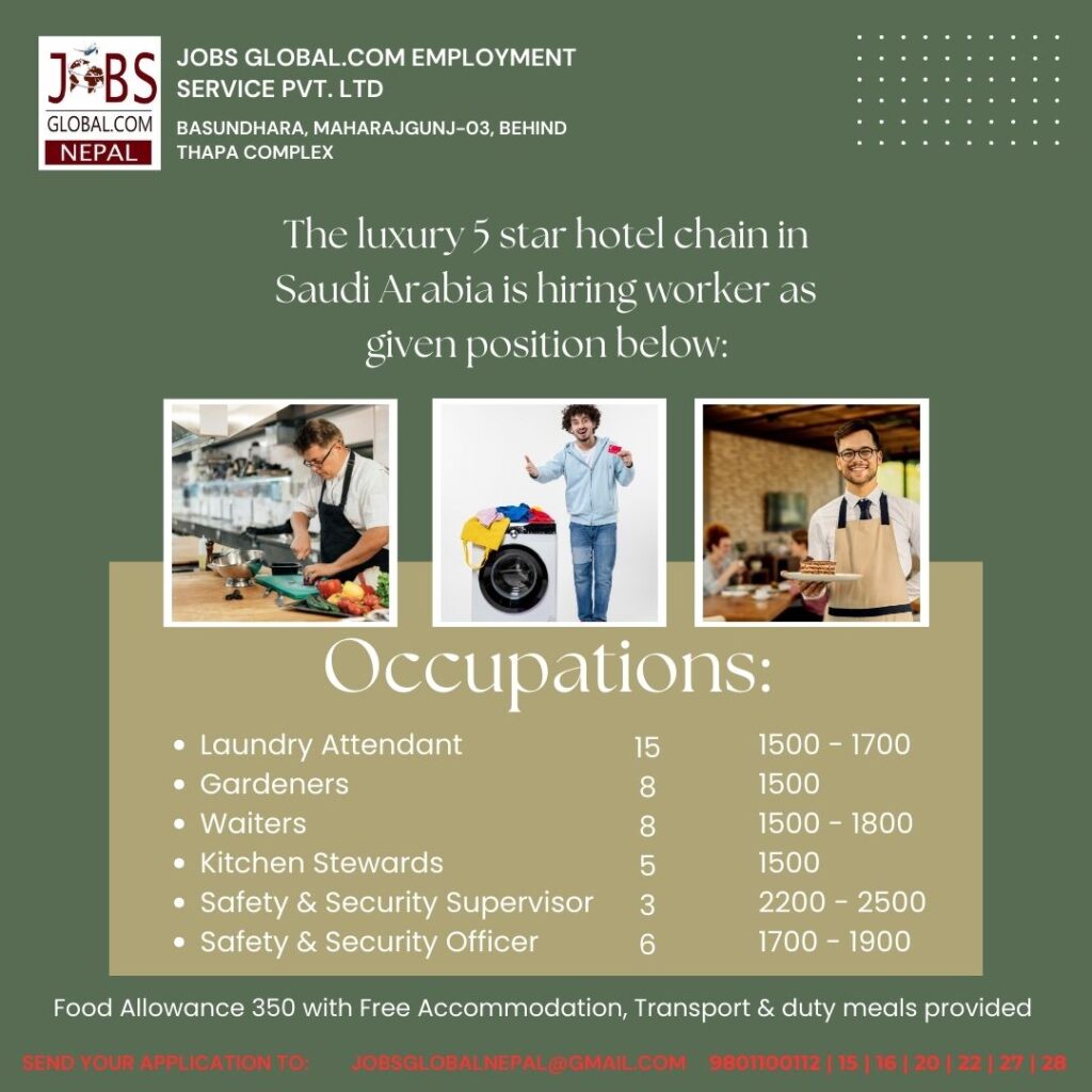 Various Job Demand From Saudi, Various Vacancy for Saudi Arabia